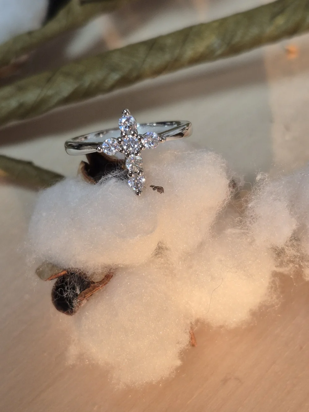 ✝️✝️NEW✝️✝️ BEAUTIFUL!! S925 Sterling Silver CZ Cross Ring